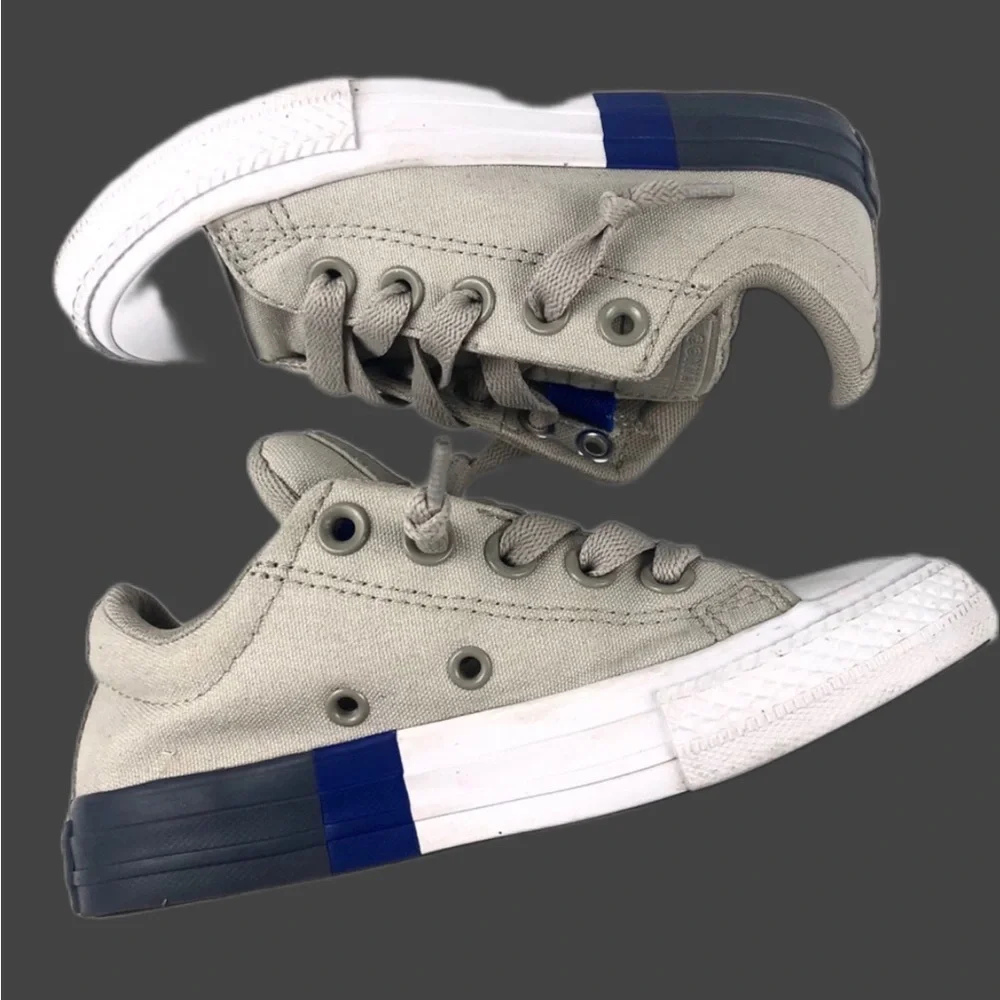 Converse Kid Tan Navy All Star Low Top Sneakers 12